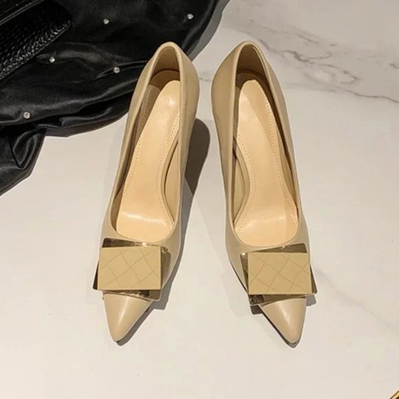 New spring pointed female fine heel deduction temperament single shoes - Picture 3 of 5